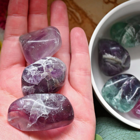 Rainbow Fluorite Tumbles - XXLarge