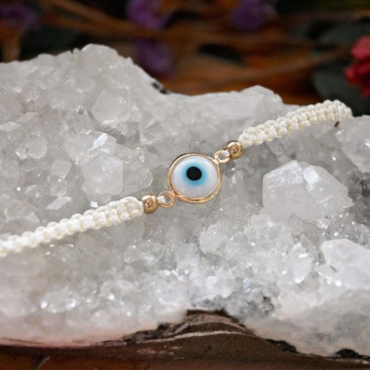 Protect Me - Evil Eye Bracelet - White