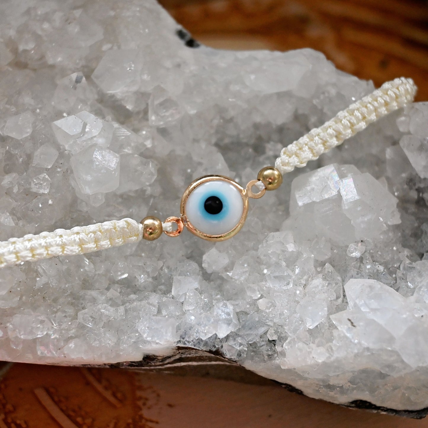 Protect Me - Evil Eye Bracelet - White