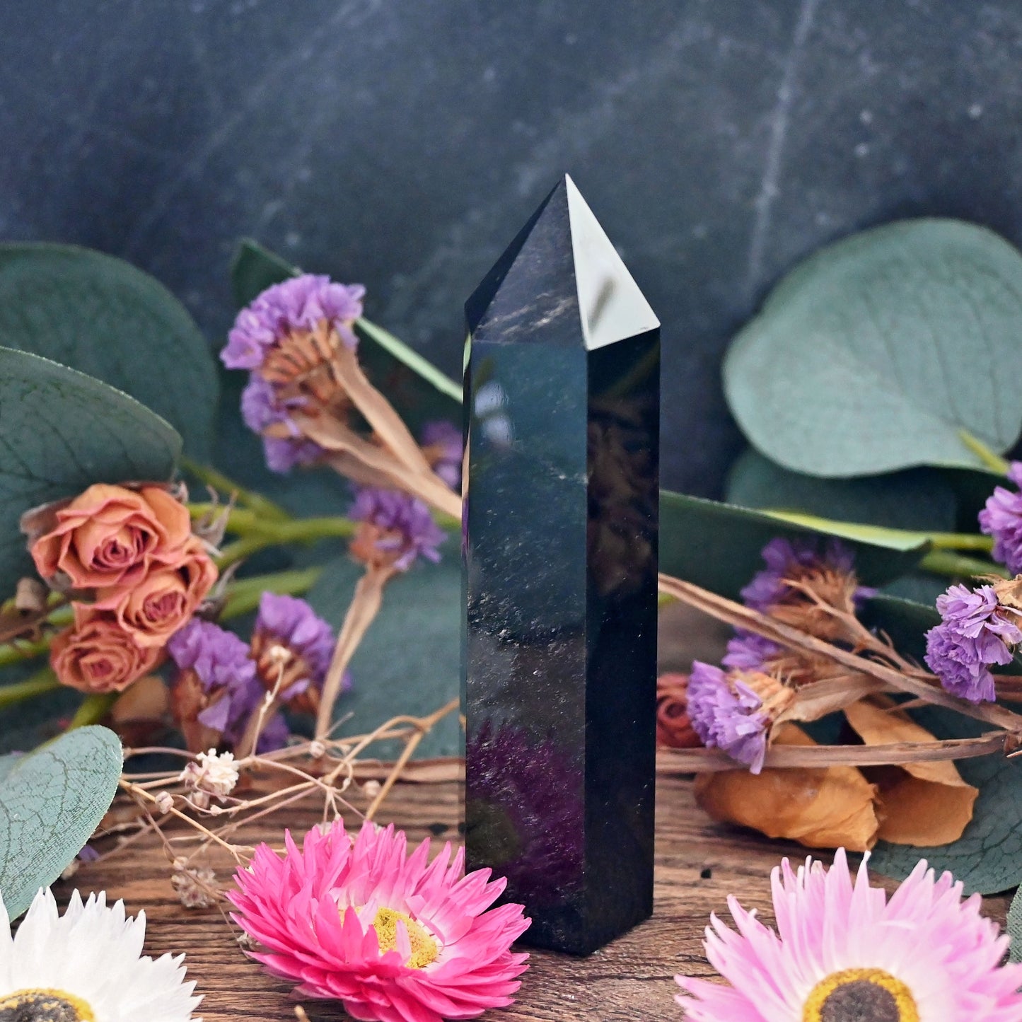 Slightly Imperfect - Black Obsidian Polished Point #1