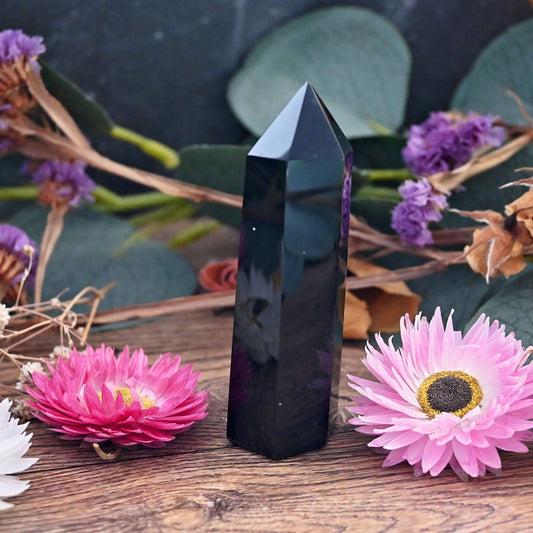 Slightly Imperfect - Black Obsidian Polished Point #3