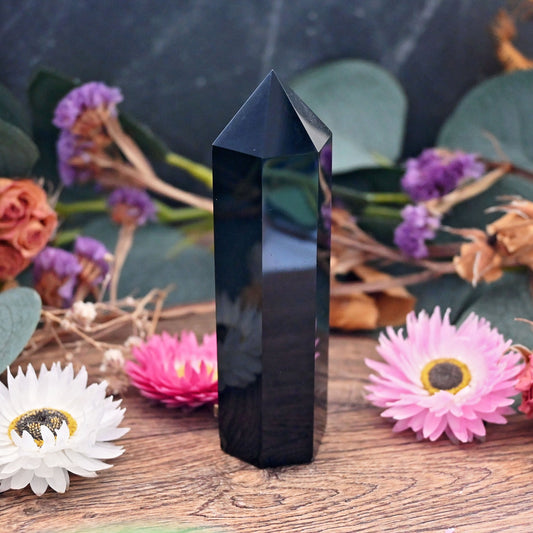 Slightly Imperfect - Black Obsidian Polished Point #5