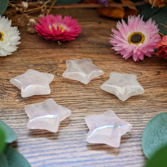 Mini Polished Star - Rose Quartz