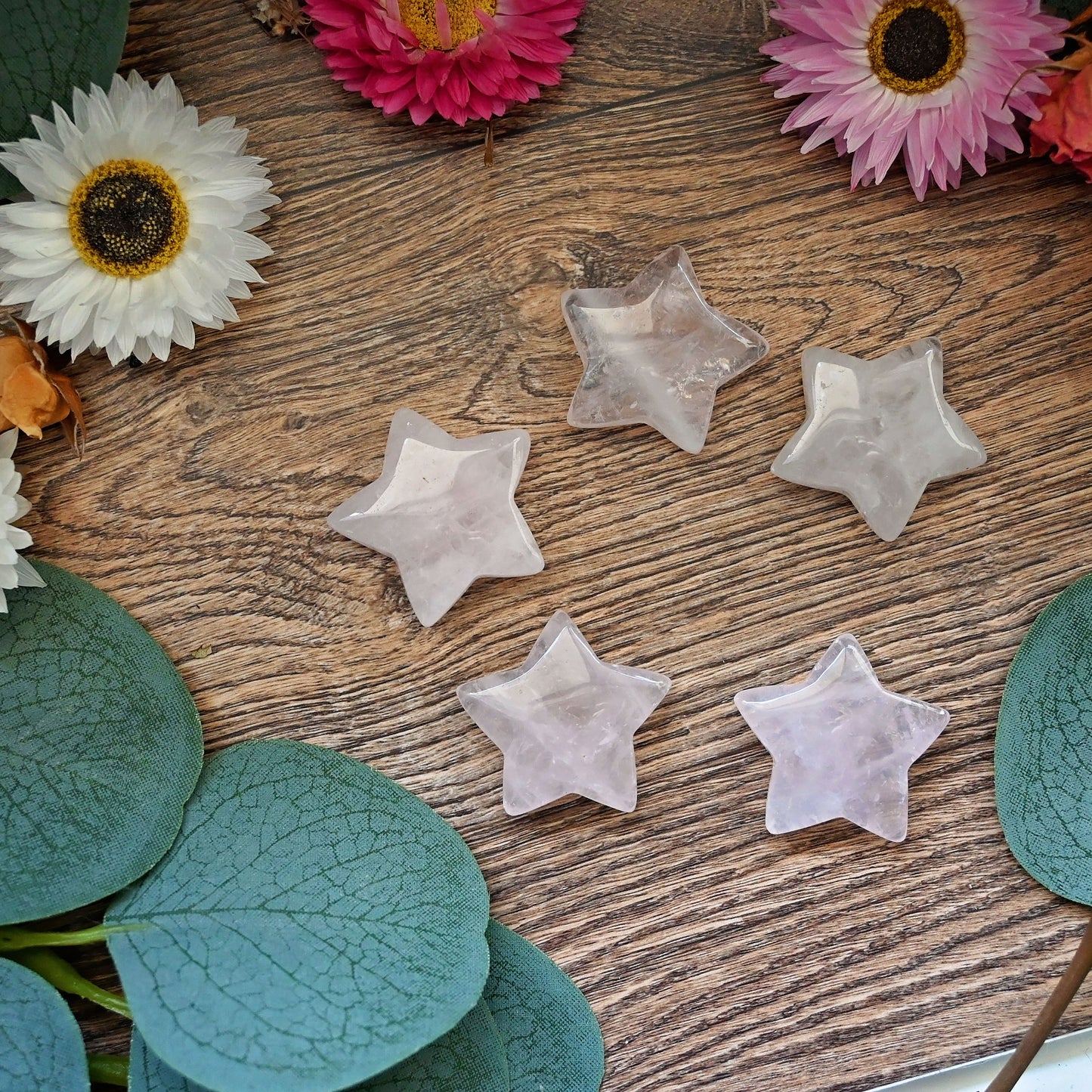 Mini Polished Star - Rose Quartz