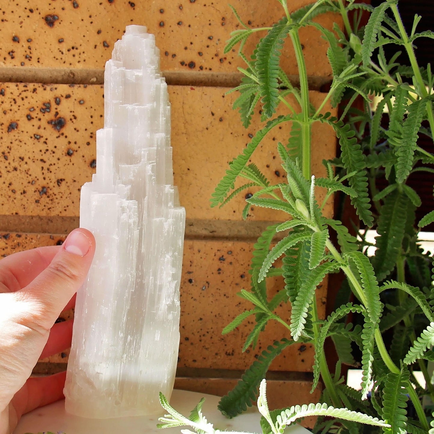Selenite Tower - Large - Crystal - Gemstone - Polished - Tower - Shape - Twist - Twirl - Raw - Natural - Recharge