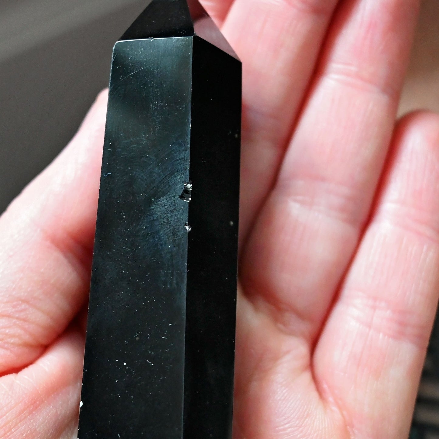 Slightly Imperfect - Black Obsidian Polished Point #3