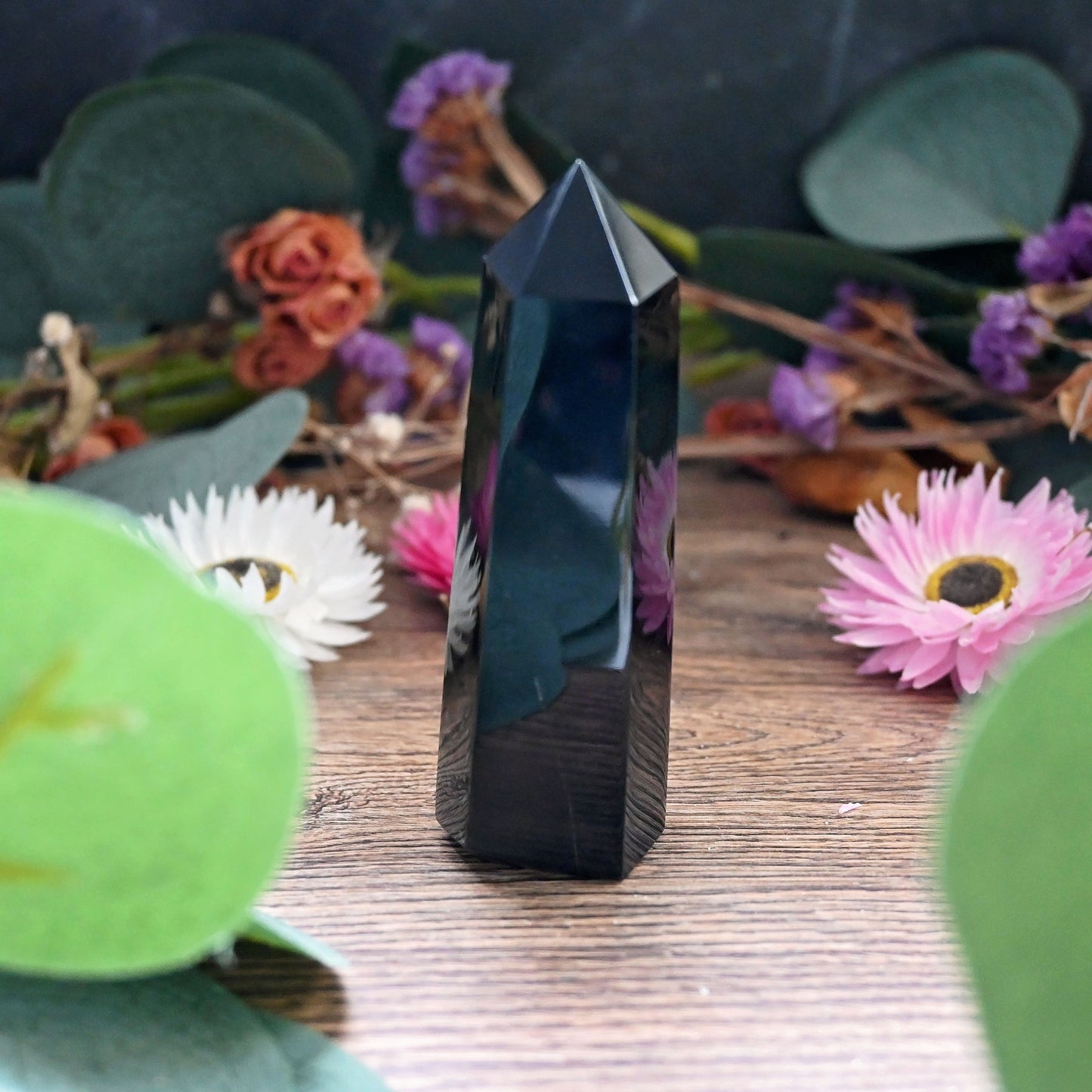 Slightly Imperfect - Black Obsidian Polished Point #4