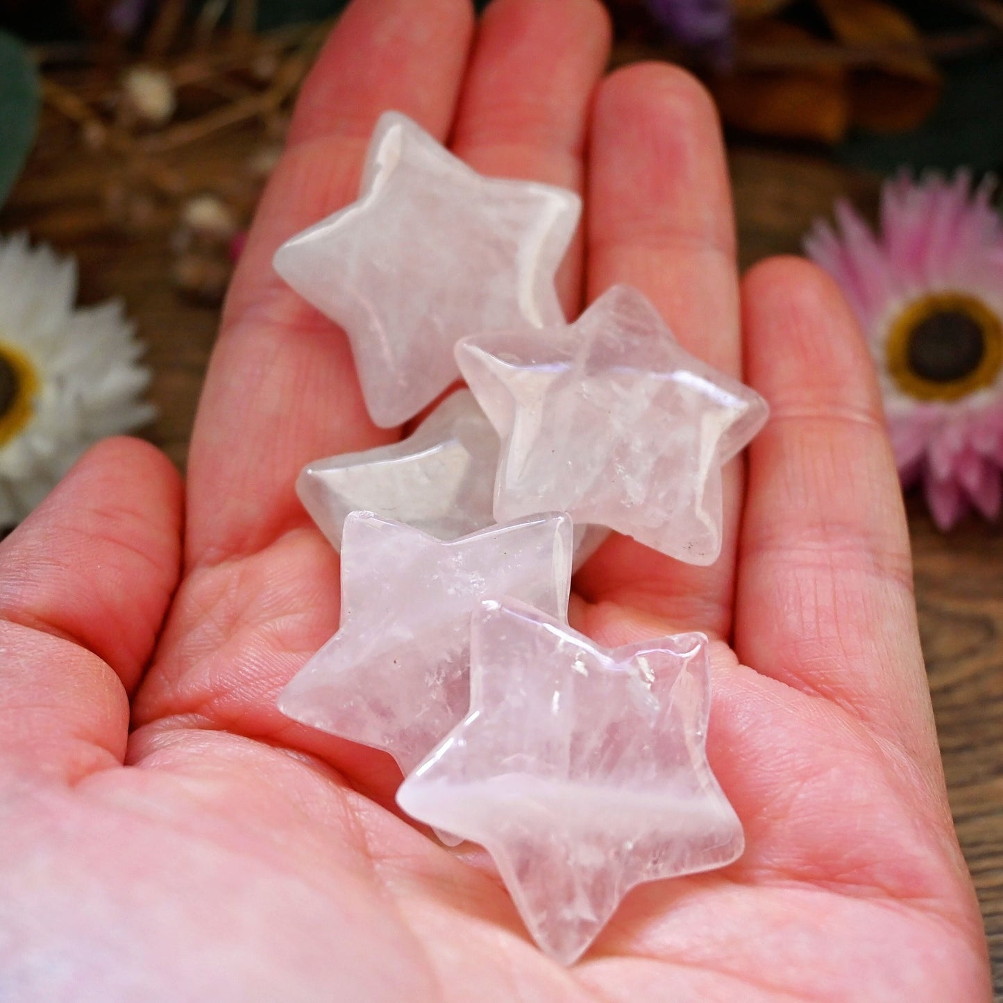 Mini Polished Star - Rose Quartz