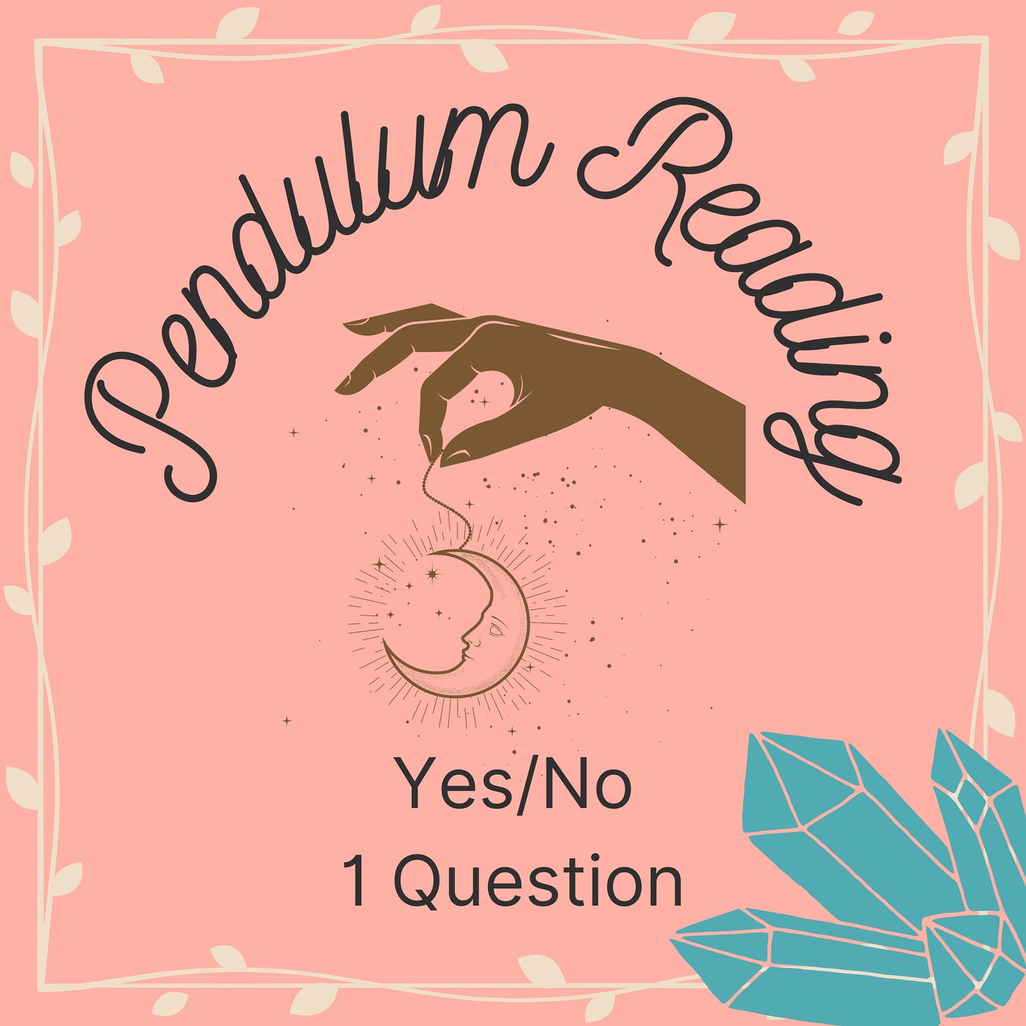 Pendulum Reading - 1 Question - Yes/No/Maybe - Divination - Personalised - Ask - Spirit Guides - Guidance - Future - Scrying - Digital - PDF