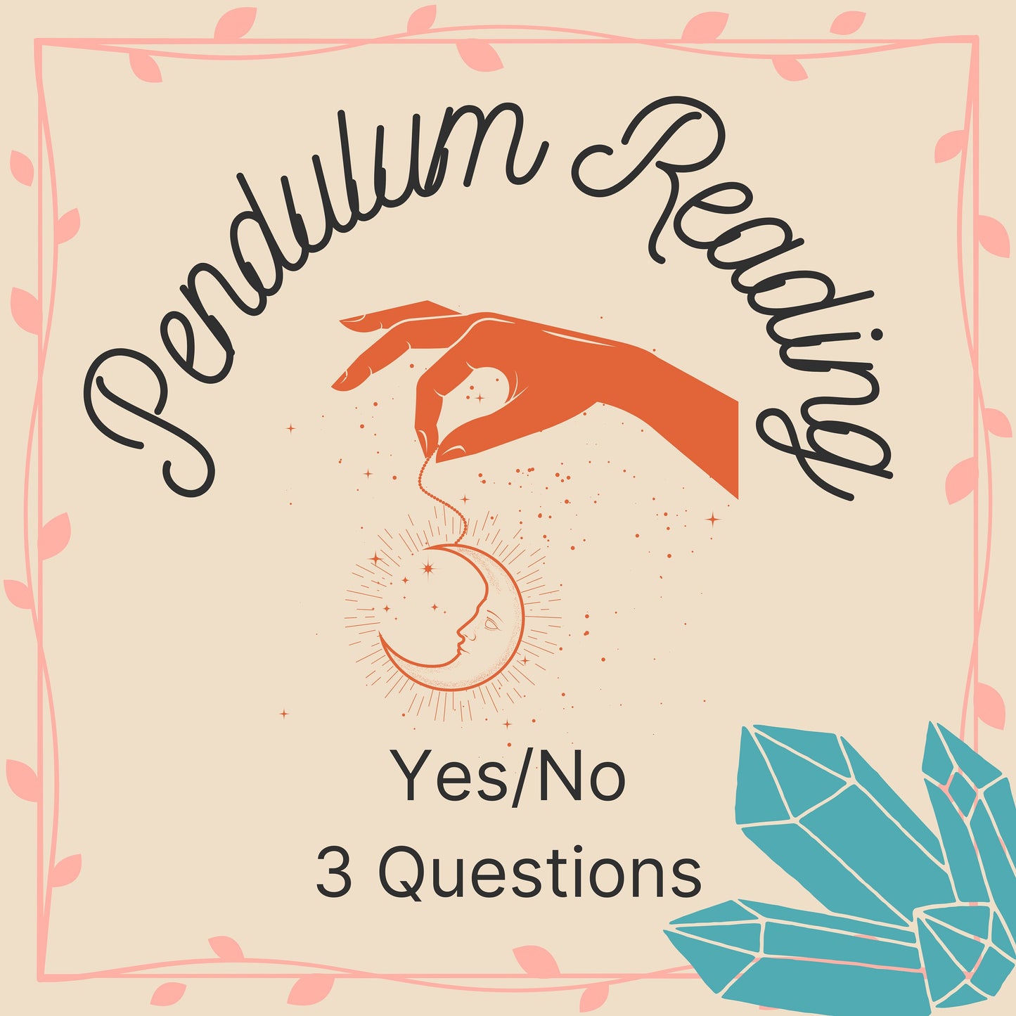 Pendulum Reading - 3 Questions - Yes/No/Maybe - Personalised - Ask Me - Spirit Guides - Guidance - Future - Tarot - Scrying - PDF - Digital