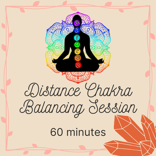 Distance Chakra Balance Session - 60 Minutes - Crystals - Gemstones - White Light - Energy - Intuitive - Cleanse - Charge - PDF - Digital