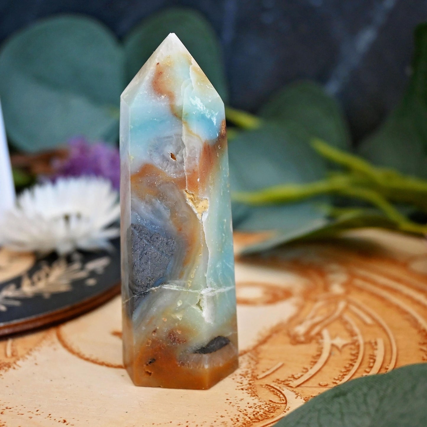 Caribbean Calcite with Pyrite Point #2
