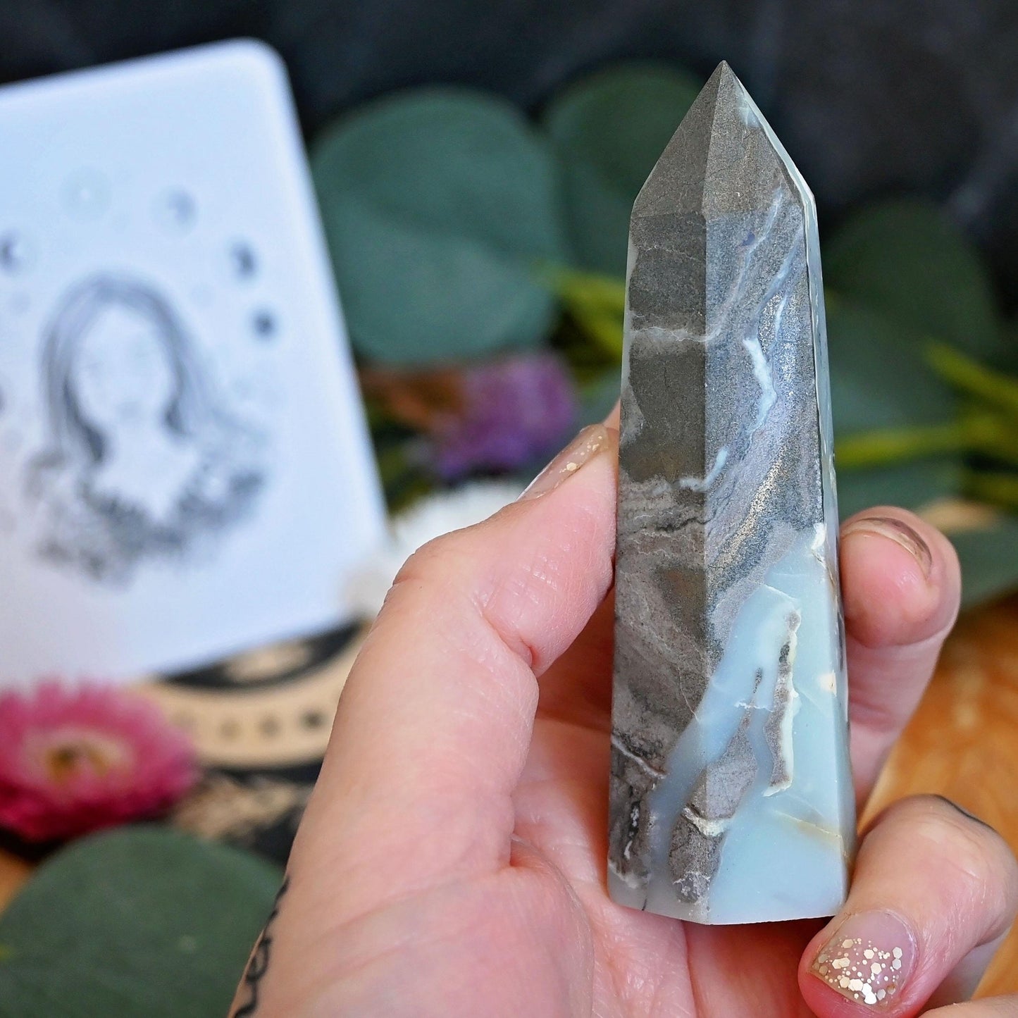 Caribbean Calcite with Pyrite Point #5