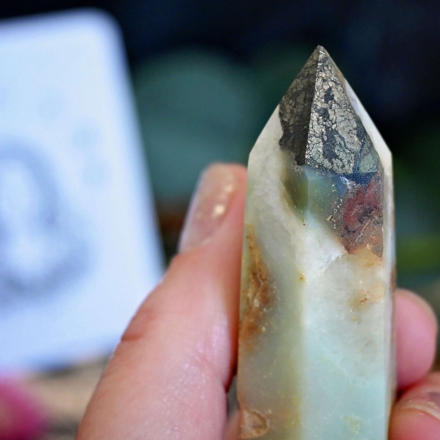 Caribbean Calcite with Pyrite Point #6