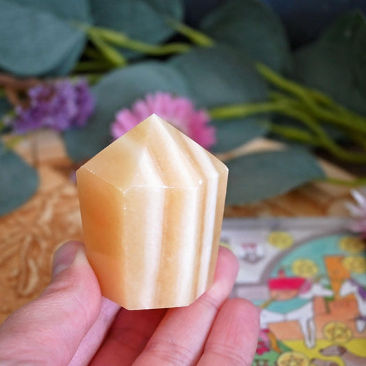 Orange Calcite Polished Point #2