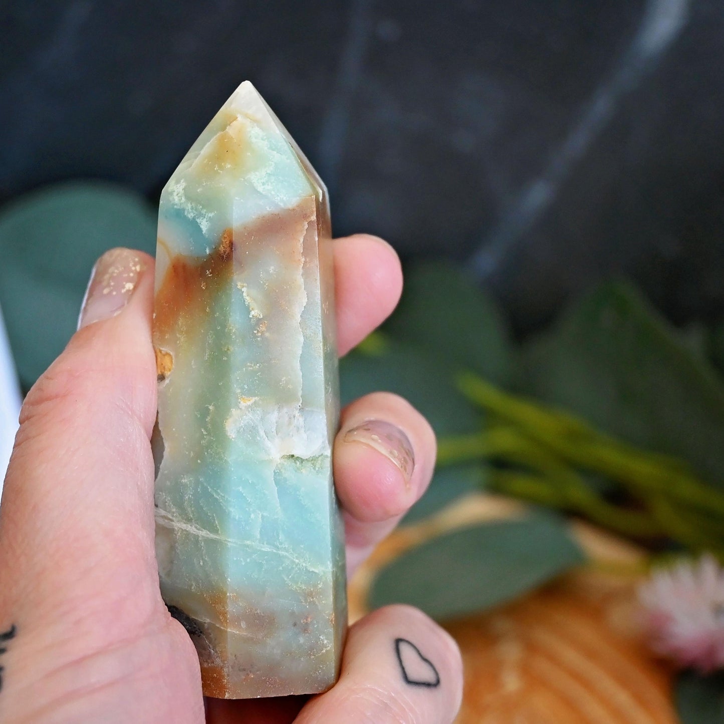 Caribbean Calcite with Pyrite Point #2