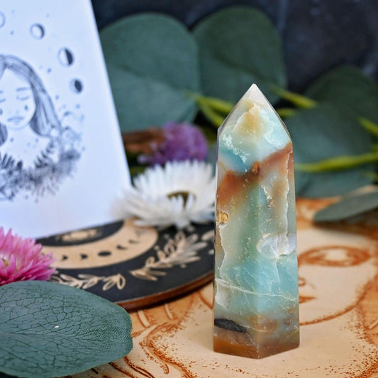 Caribbean Calcite with Pyrite Point #2