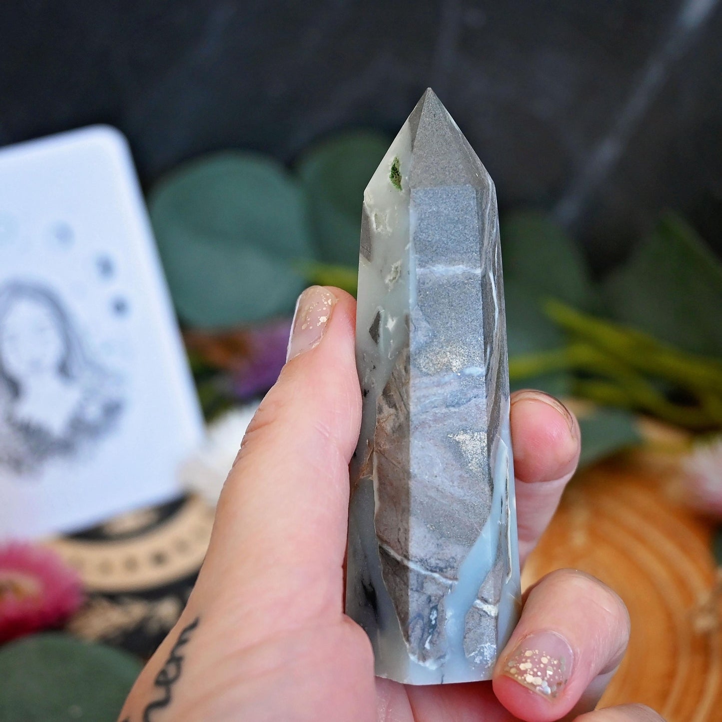 Caribbean Calcite with Pyrite Point #5