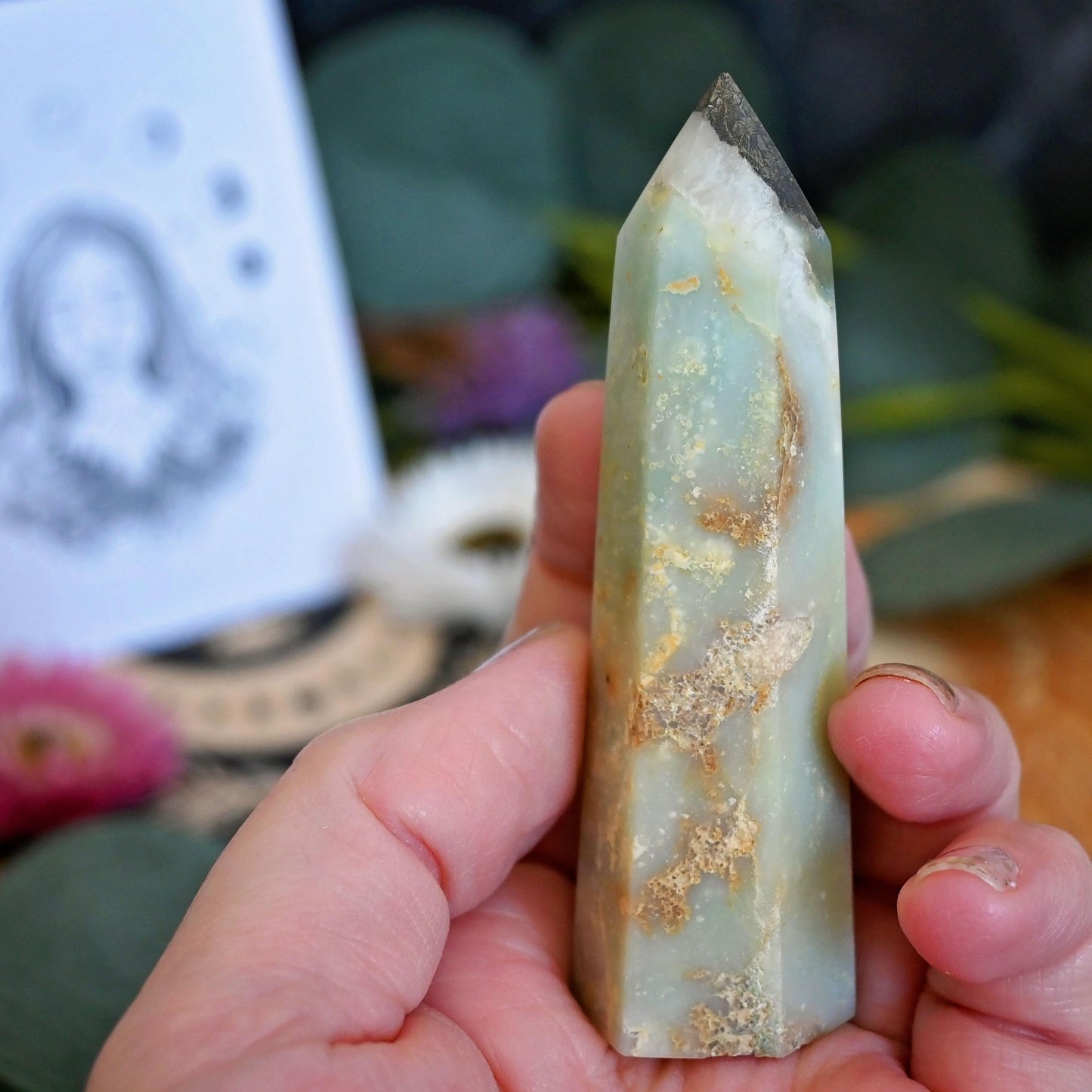Caribbean Calcite with Pyrite Point #6
