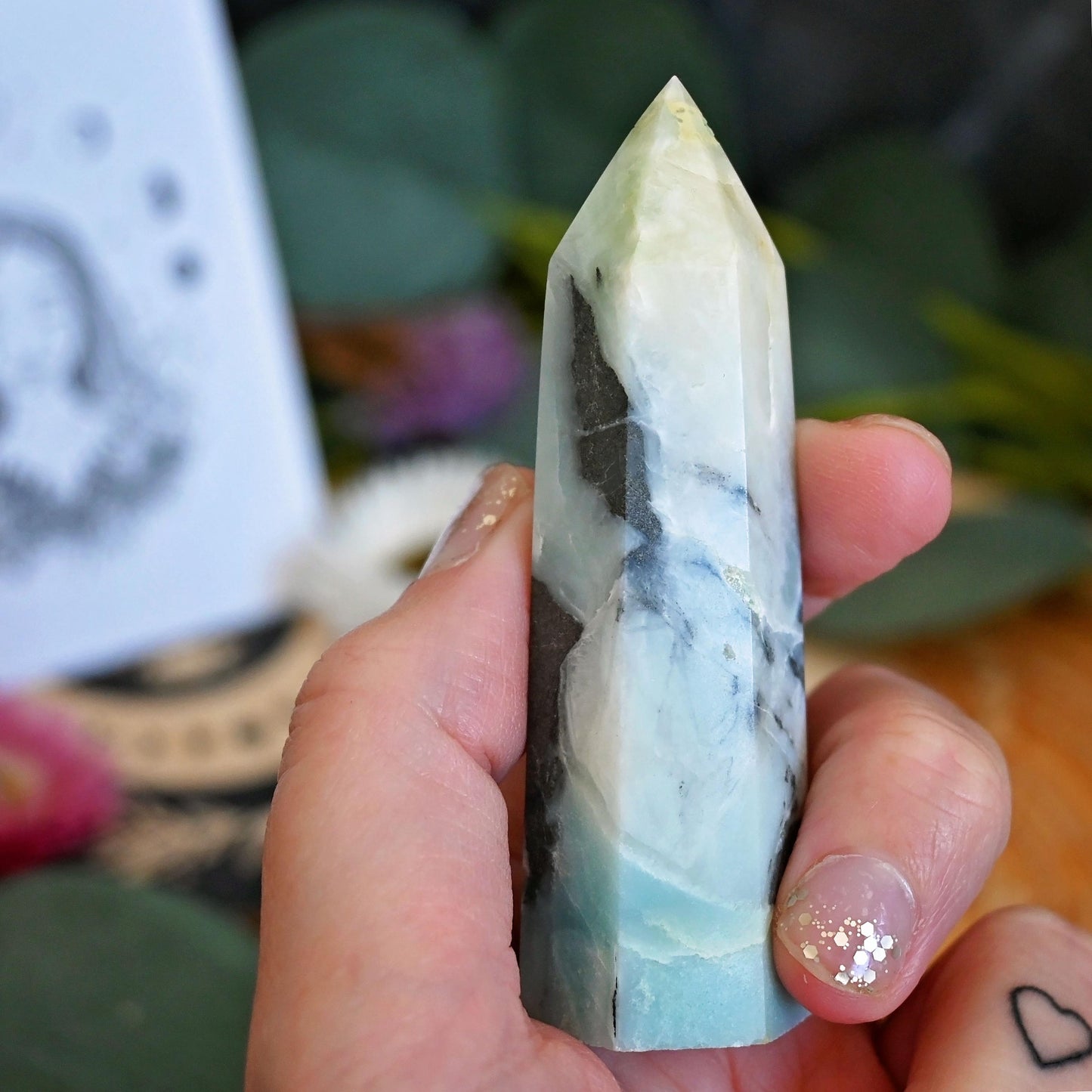 Caribbean Calcite with Pyrite Point #7